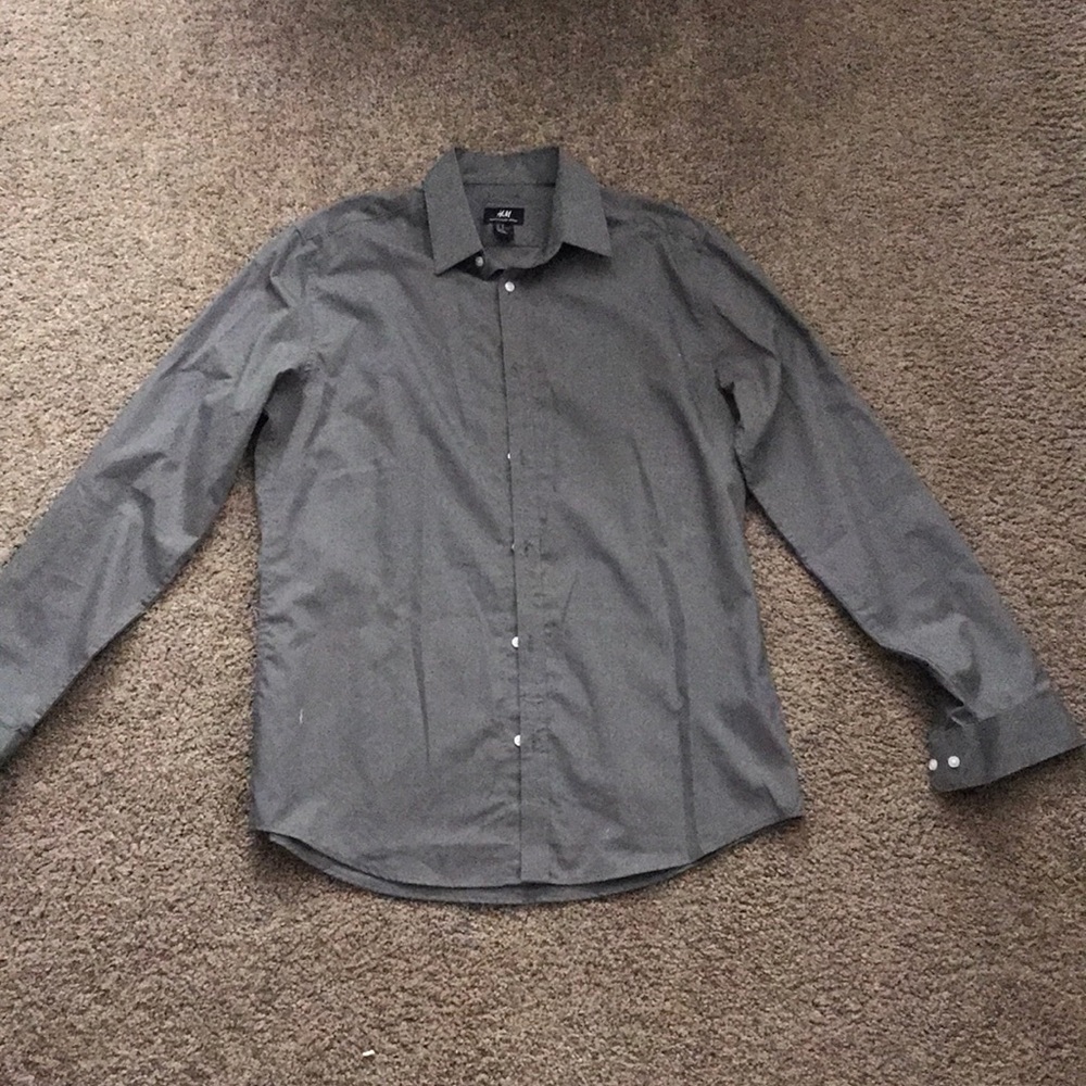 Olive green button down long sleeve